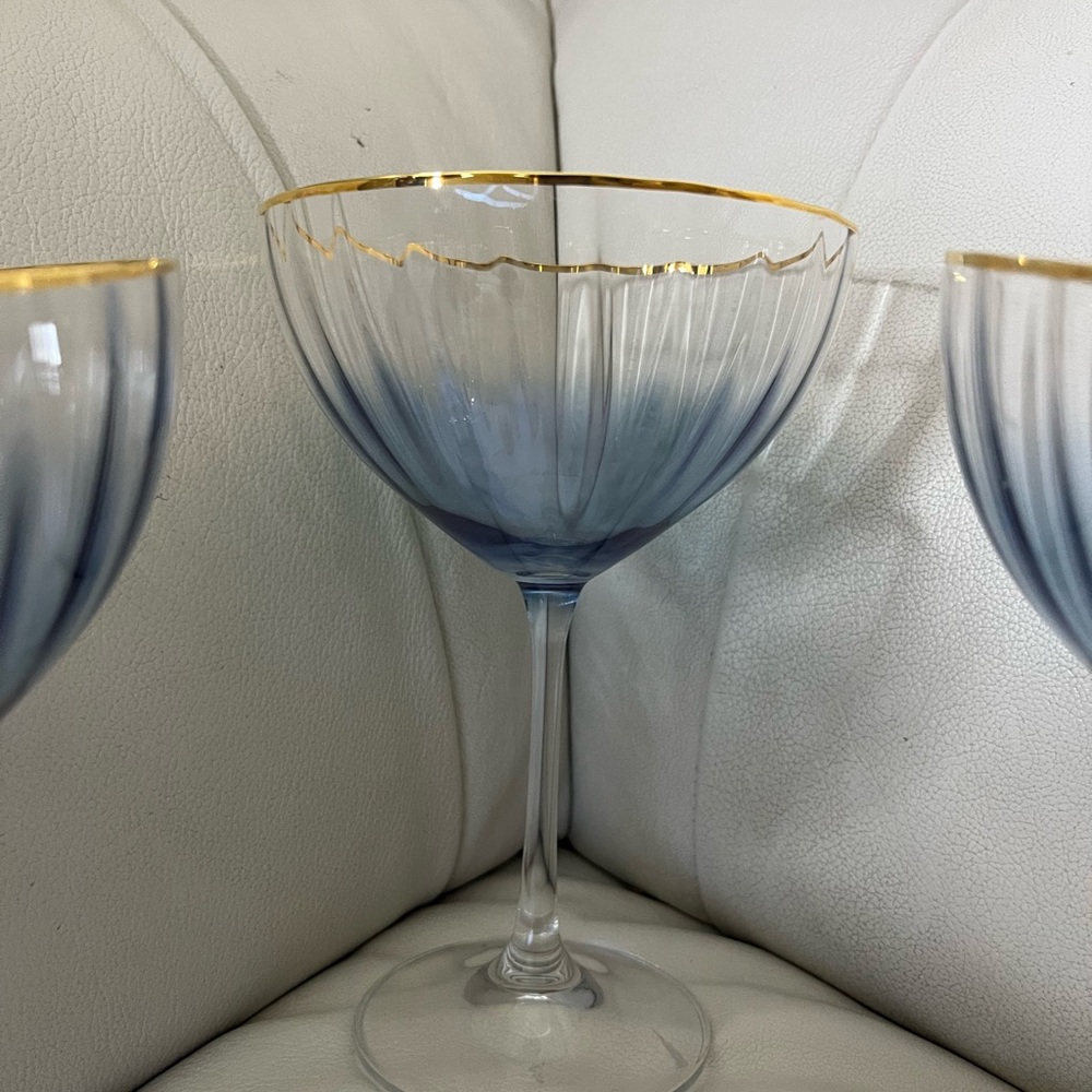 Anthropologie Waterfall Coupe Glasses
